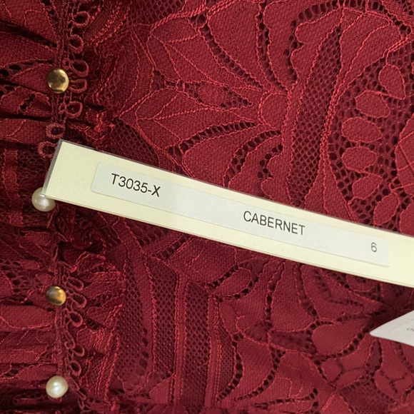 NWT JONATHON SIMKHAI Pearl lace Western Skirt Cabernet RUNWAY Coastal Cowgirl 6 - Picture 10 of 13